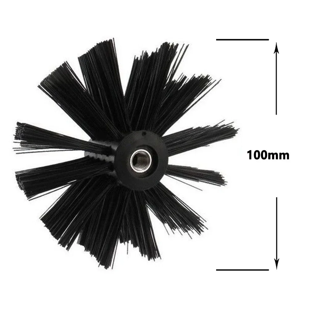 100/150mm Chimney Brush Dryer Vent Cleaning Brush Chimney Lint Remover Bristle Head Nylon For Cleaning Dryer Duct Pipe pipe cleaner brush