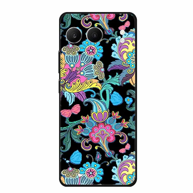Cute Cartoon Cat Black Silicone Soft Back Cover Case