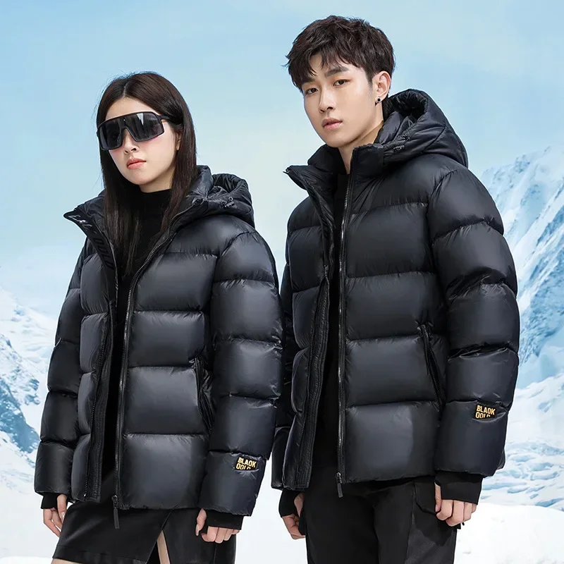 Down Jacket Black Gold Down Jacket, Down Suit, Short Bread Suit, Men's And Women's Anti-Season Lovers Coat, Thickened Winter Protection