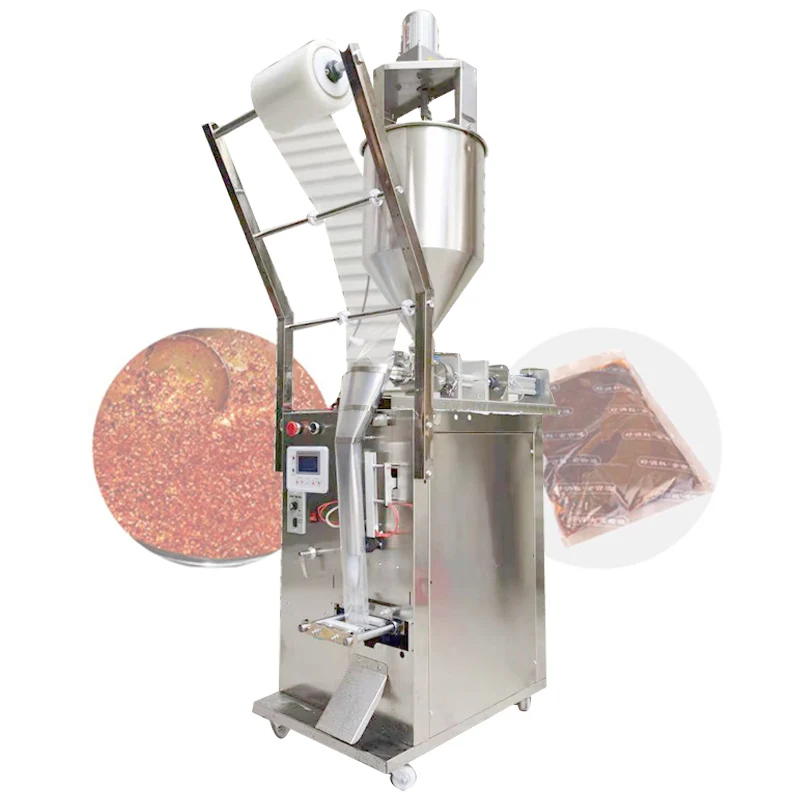 

Liquid Paste Packaging Machine For Tomato Sauce Honey Salad Sauce Vinegar Pneumatic Filling Packing Machine With Mixing Function