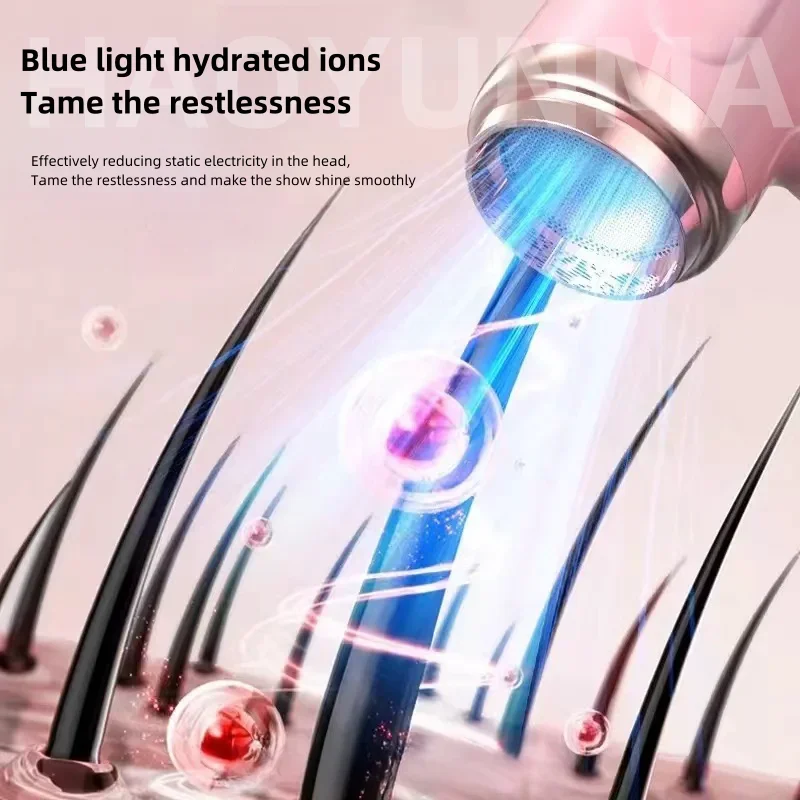 Portable USB Rechargeable Wireless Hair Dryer For Children's Dormitories Outdoor Travel With Strong Wind Powerful Blue Light 5