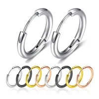10/20Pcs Minimalist 316L Stainless Steel Small Hoop Earrings For Women Man Classic Round Earrings Fashion Ear Piercing Jewelry 3