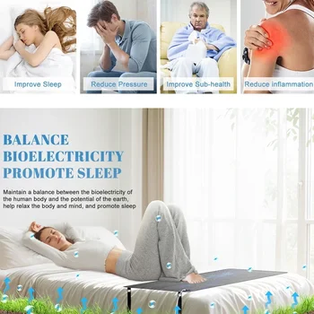 Grounding Mattress Grounding Conductive Leather Earthing Mattress Sleep Mat Restore Energy Better Sleep Anti-static Relax Body 3