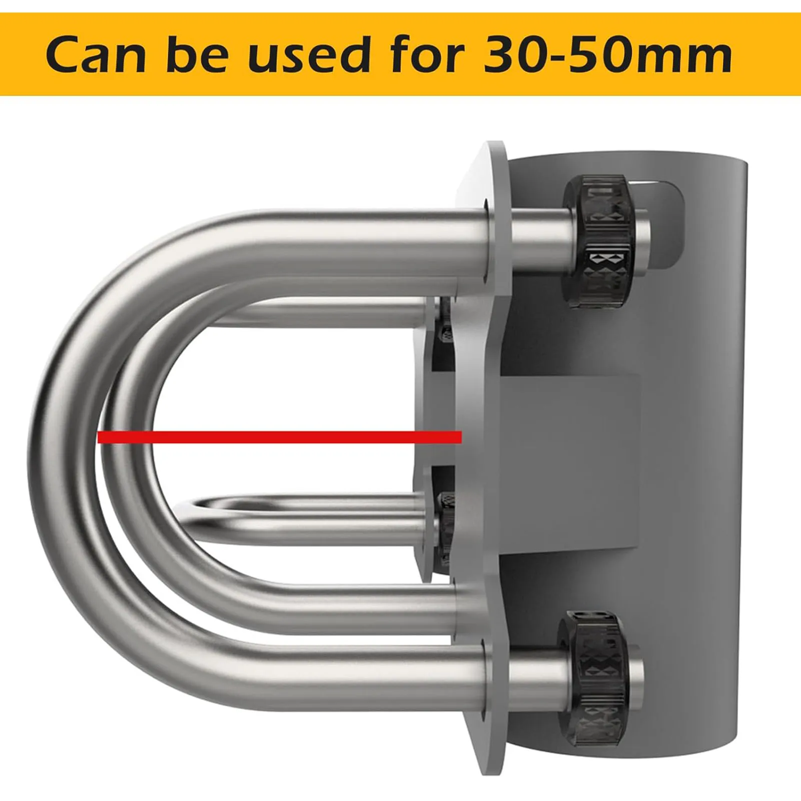 Aerial Mast Pipe Bracket Stainless Steel 30mm-50mm Adjustable U Shape Antenna Mounting Bracket Pole to Pipe Adapter For Starlink