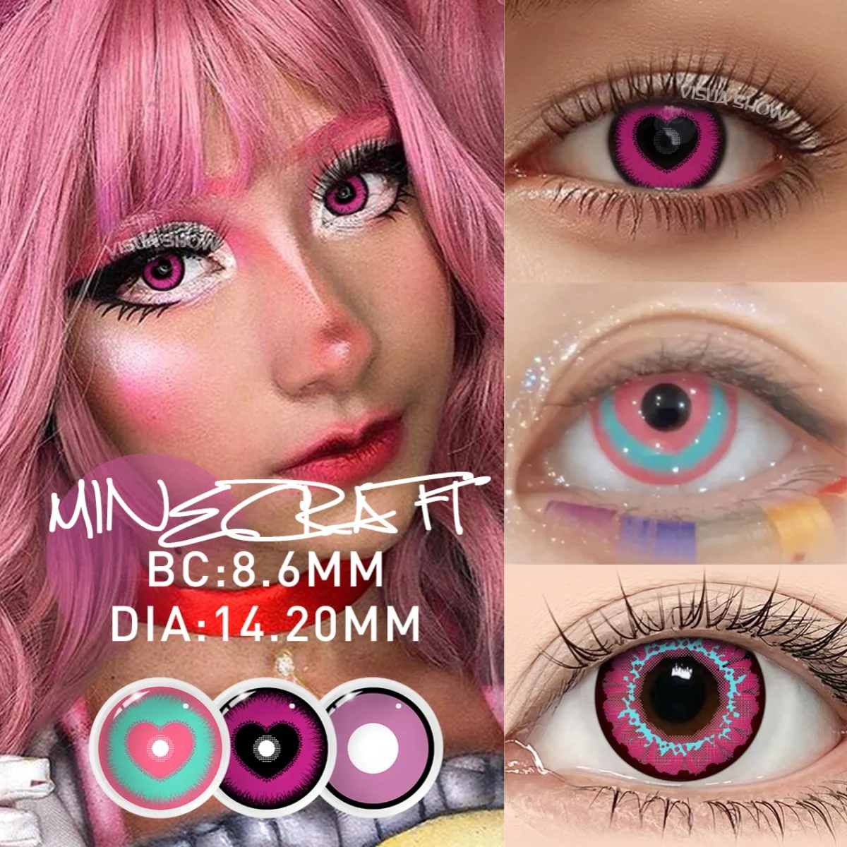 Enhance Your Look with Red Cosplay Colored Contact Lenses for Parties and Role Play