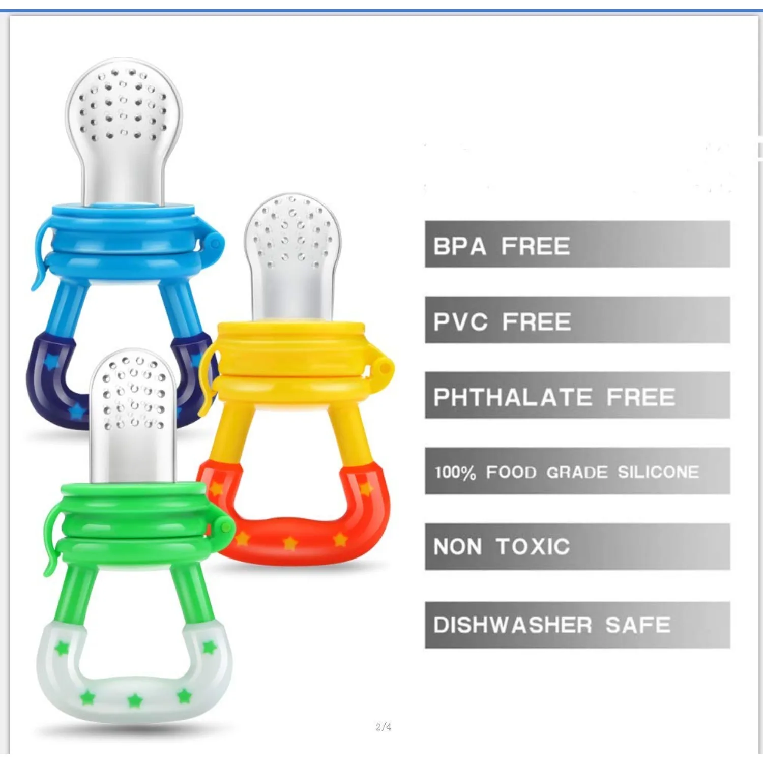 Baby Fruit Food Feeder/pacifier Food-grade Silicone BPA-free Baby Teething Toy Suitable for Infants and Toddlers A Great Gift - 4