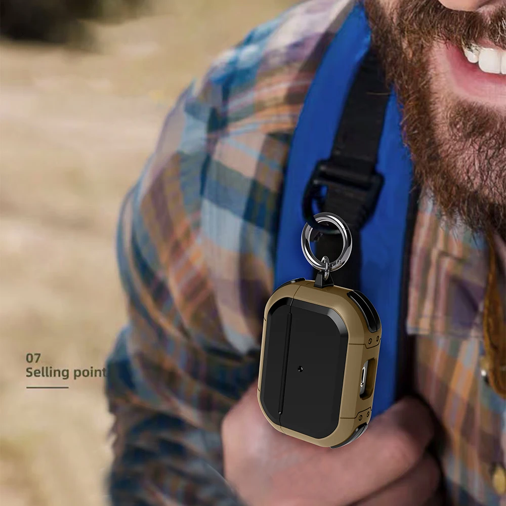 Luxurious Shockproof Protective Earphone Case with Hook