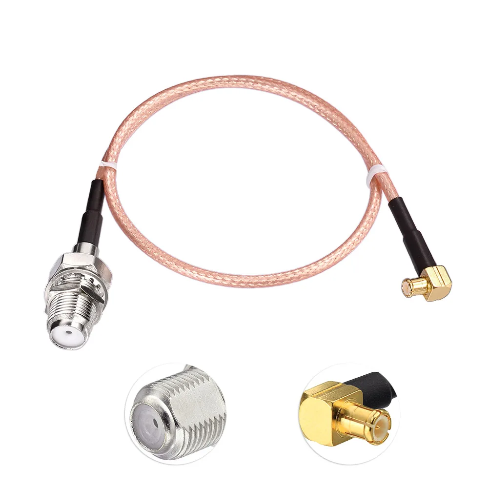 

Supetbat UMTS Antenna Pigtail Cable F Female to MCX Male Right Angle RG316 15cm for Broadband Router Ericsson W30 W35