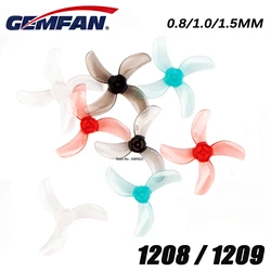 4Pairs 8PCS Gemfan 31mm 1208 3-Blade 1209 4-Blade PC Propeller 0.8mm/1mm/1.5mm Hole For FPV Freestyle Tinywhoop Drone 0702 motor