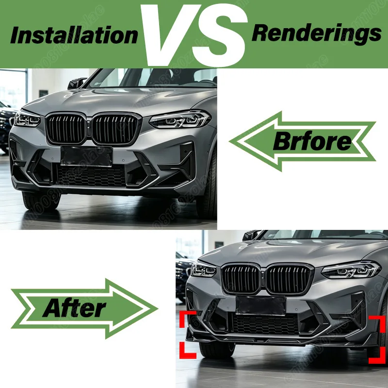 BMW F97 X3M F98 X4M LCI 2022 2023 2024 2025 2026 차량용 프론트 범퍼 립 스포츠 레이싱 프론트 턱 스포일러 바디 개조 키트