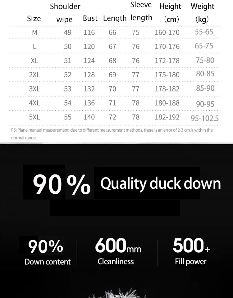 Рисунок 6 - Мужская зимняя пуховая куртка на белом утином пуху 90