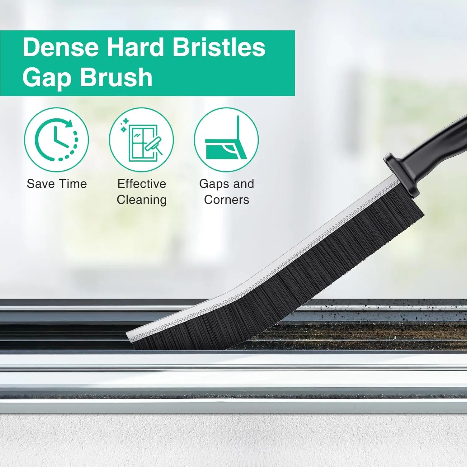 2pcs Hard Bristle Crevice Brush Gap Cleaning Brush Dead Corner Small Cleaning Tool for Bathroom Kitchen Tiles Window Slots Track 2