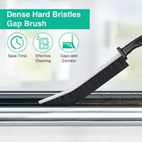 2pcs Hard Bristle Crevice Brush Gap Cleaning Brush Dead Corner Small Cleaning Tool for Bathroom Kitchen Tiles Window Slots Track 2