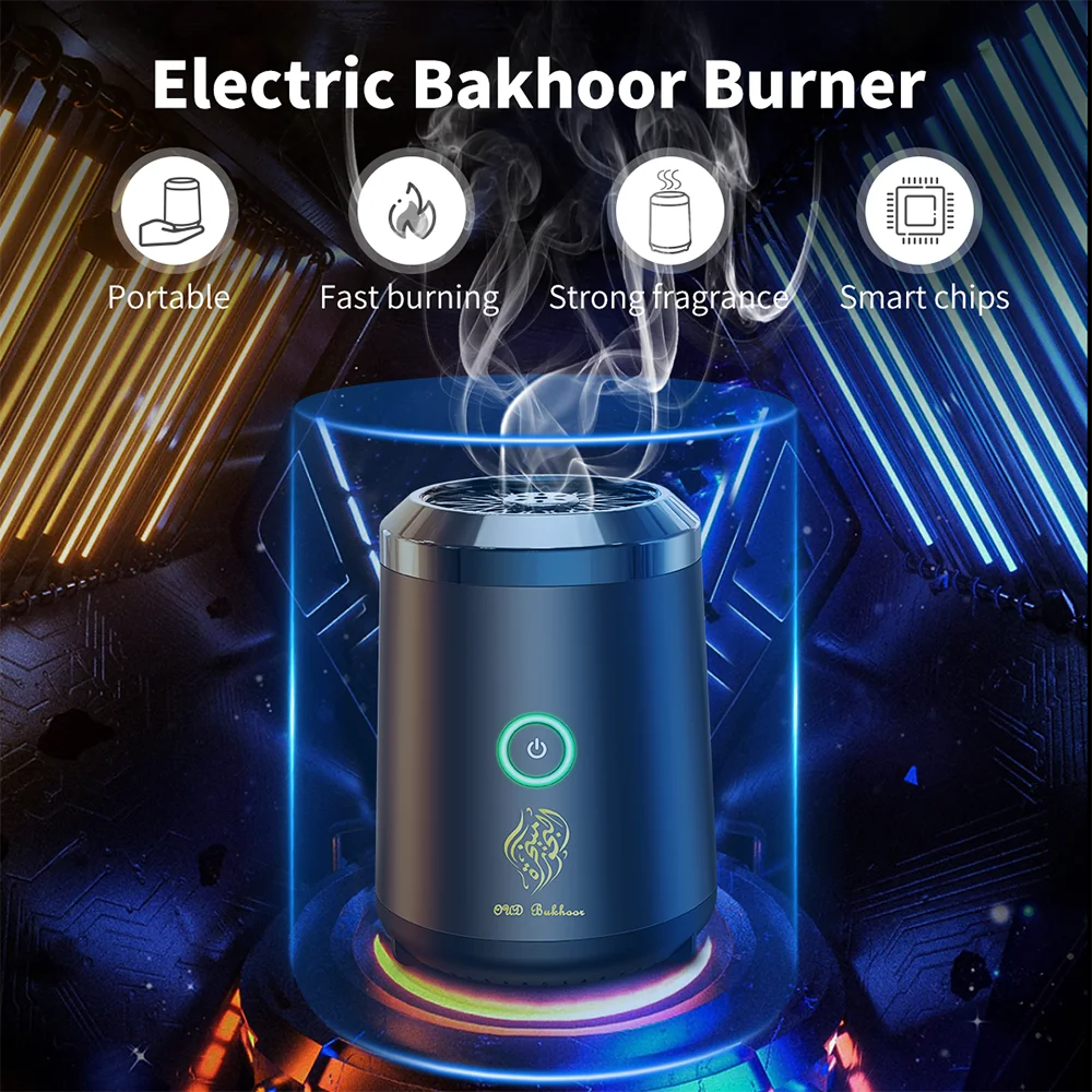 Portable mini Incense Burner Bakhoor Rechargeable USB Aroma Diffuser Electric Arabic Incense Holder Muslim Home Decoration home gas soldering iron wireless portable butane torch welding pen kit 1300°c adjustable burner blow with 6 soldering iron tips