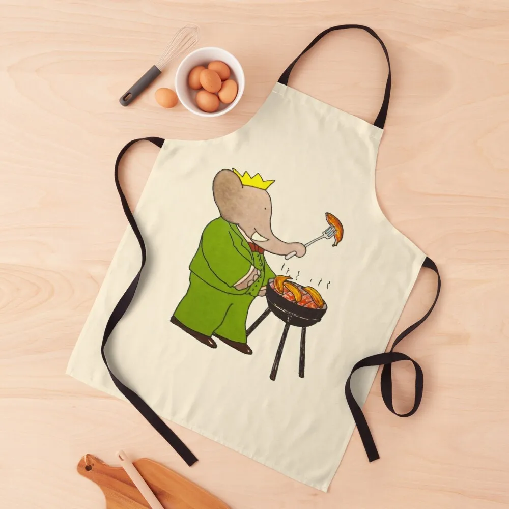 

Babar bbq Apron kitchen utensils cute Woman kitchen apron