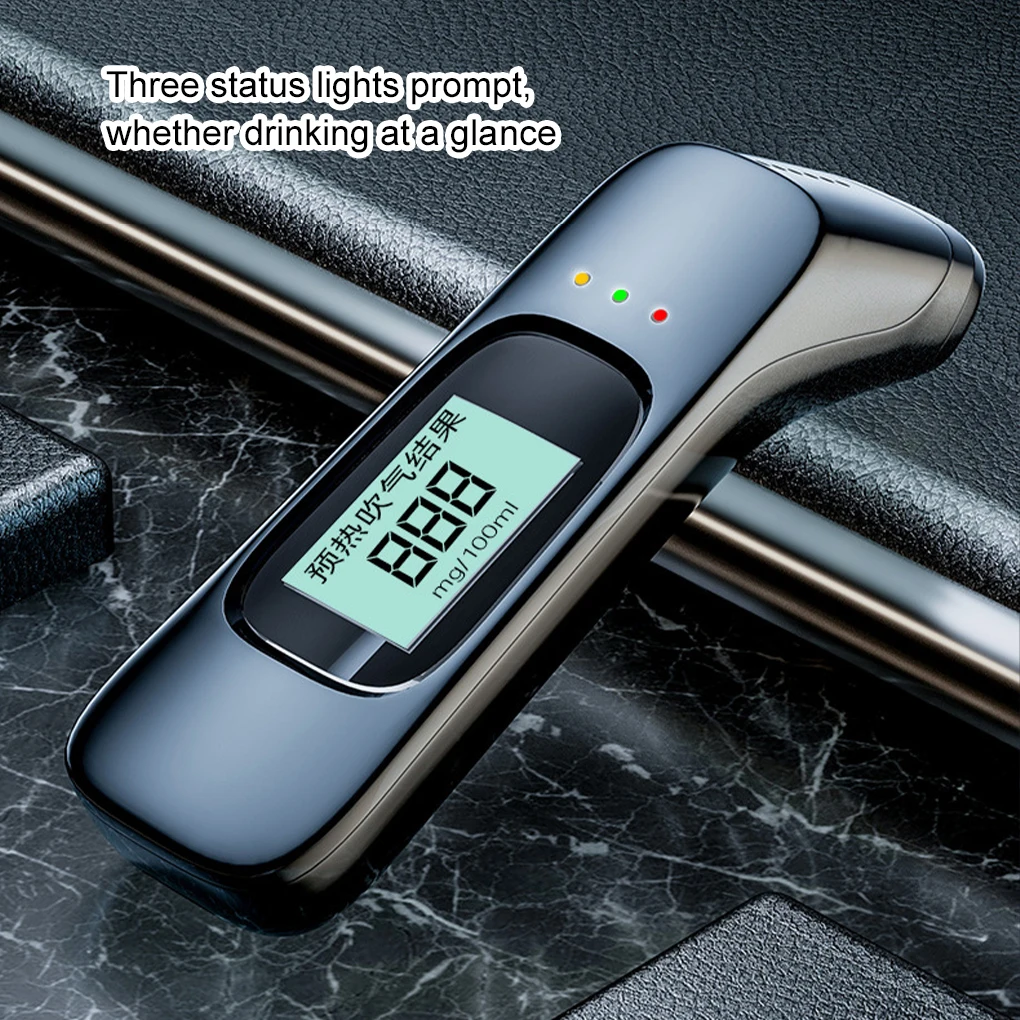 Non-contact Breath Analyzer Professional Breathalyzer Ethylotest Electronic with Digital LCD Display Automatic Sound Alarm
