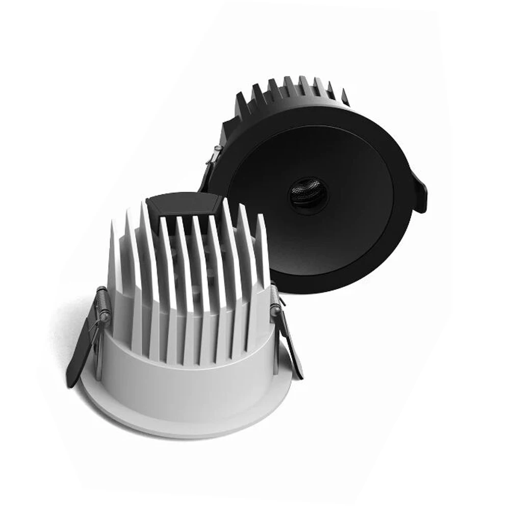 미세다공성 포커싱 조명, 24 ° /36 ° 딥 안티글레어 스포트라이트, AC110-220V, 내장형 LED 스포트라이트, COB, 디밍 가능, 7W-24W