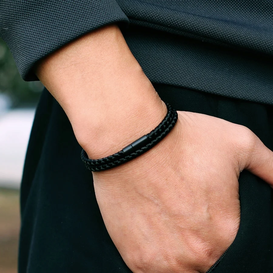 Minimalist Mens Survival Bracelet - Handmade Nautical Bangle