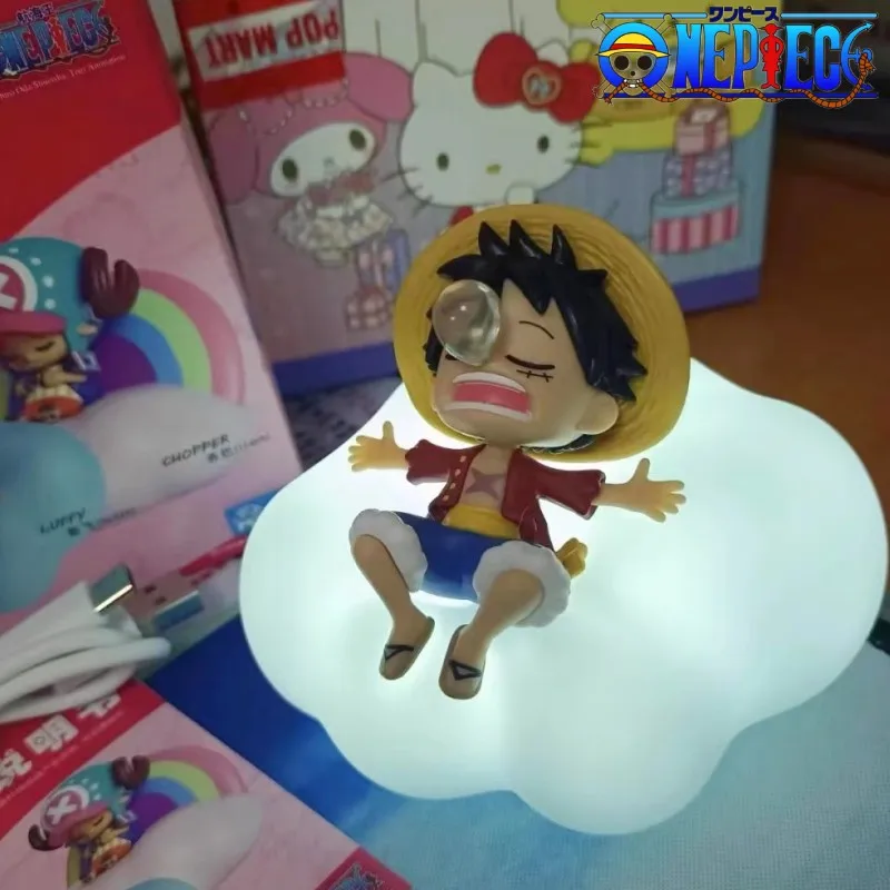 One Piece Anime Box Night Light Rufy Zoro Nami Sanji Chopper Figure Sweet Dream Series Led Ornament Surprise Toys Gift