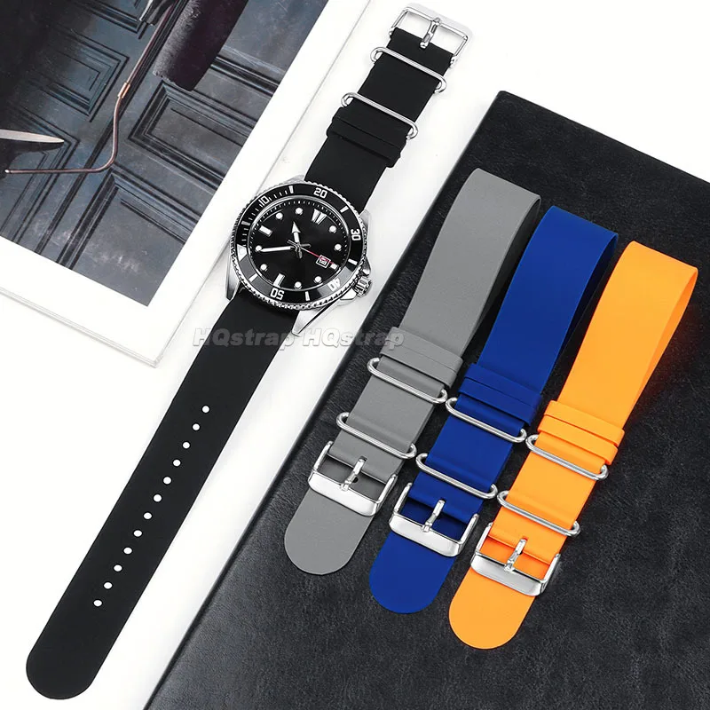 Premium Silicone Sport Watch Strap - Soft and Comfortable Wristband, Waterproof and Durable