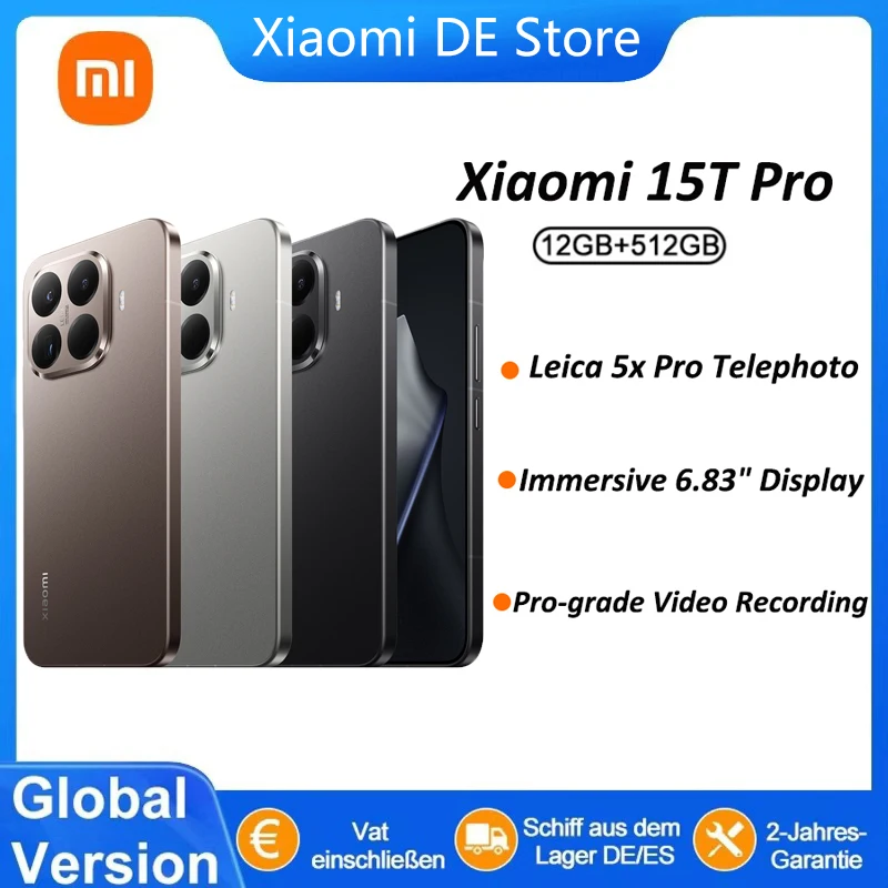 Global Version Xiaomi 15T Pro Smartphone 12GB 512GB Leica 5X Pro