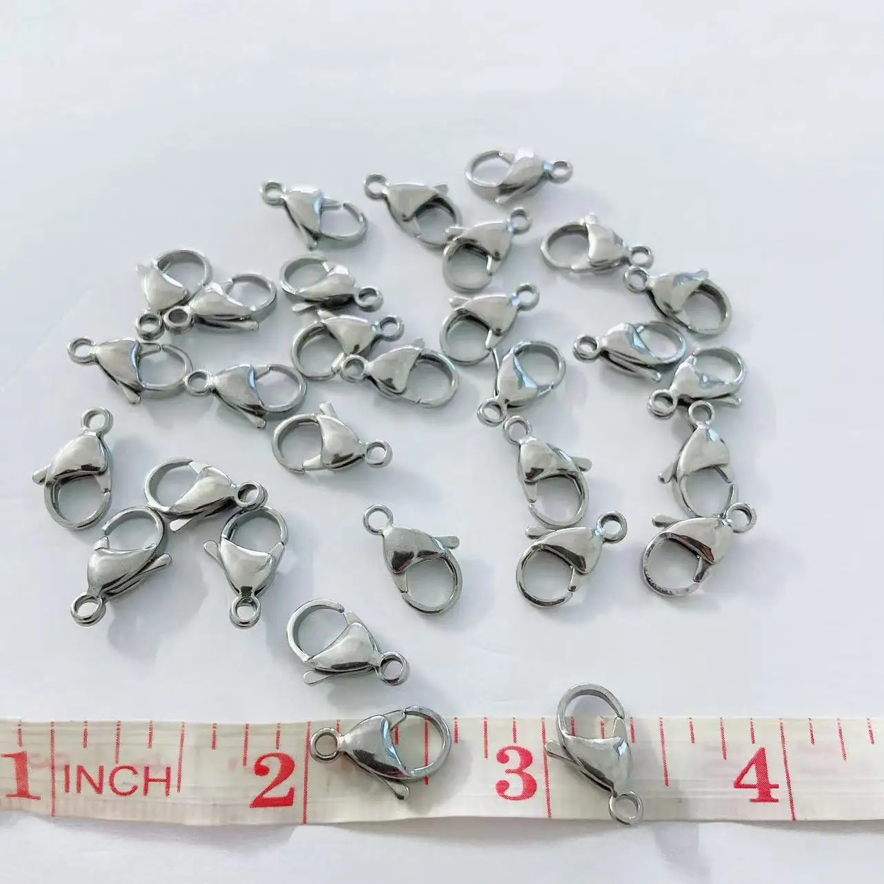 

20pcs Stainless Steel Lobster Clasp Fastener Hook Lock for DIY Necklace Bracelet Jewelry Making Supplies Materials Accessories