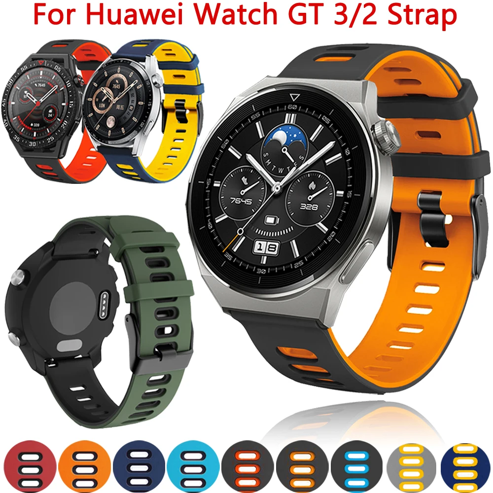 20 22mm Silikon Armband Gürtel Für Huawei Uhr GT 3 GT3 Pro SE 46mm Armband GT 2 GT2 Pro 42/46mm Smartwatch Bands Armband_voghion.com
