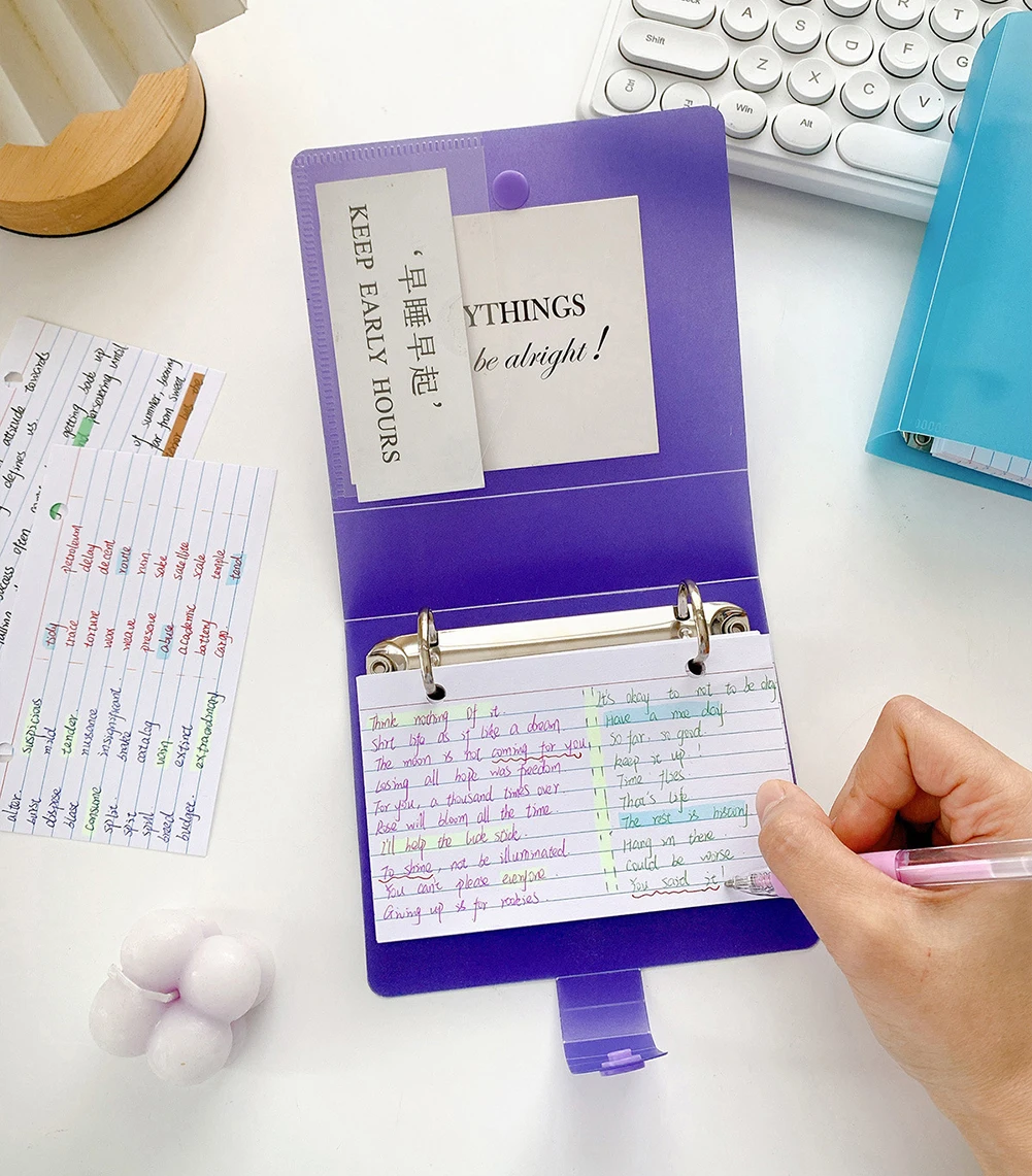 Portable Loose-Leaf Note Organizer Book Office Records Important Journal Note Book Loose-Leaf Folder Storage Stationery New 2024 - 2