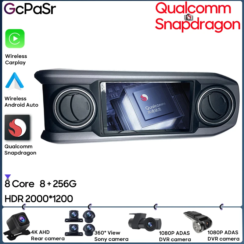 

Car Radio For Toyota Tacoma N300 2015 - 2021 Navigation GPS Stereo Carplay Android Auto 5G Wifi No 2din DVD