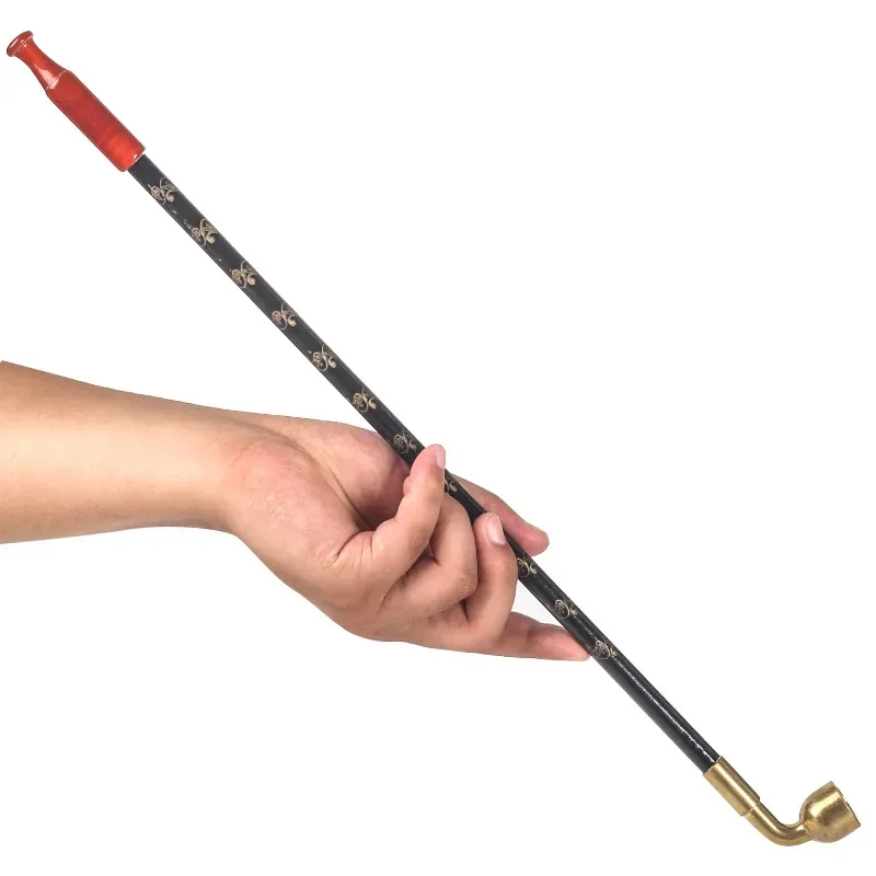 Smoking Pipe Women Lady Smoking Pipe Long Slim Tobacco Pouch Copper Calumet Pipe
