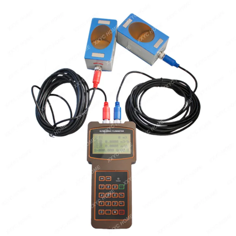 

Handheld Portable Ultrasonic Flowmeter High Temperature Liquid Sewage Flowmeter External Clamp Ultrasonic Heat Meter