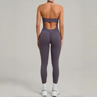 Women's Multi Wearing Method Sports Yoga Jumpsuit Backless Hip Lift One-Piece Fitness Jumpsuit Running Workout Gym Yoga Jumpsuit - Image 5