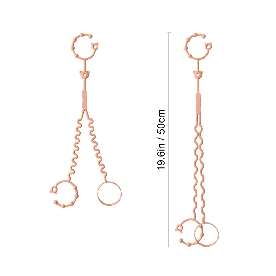 Pacifier Adjustable New Baby 1PC Pacifier Chain With 2 Clips Infant Bottle Chain Silicone Chain Teether Toy Stroller Accessories