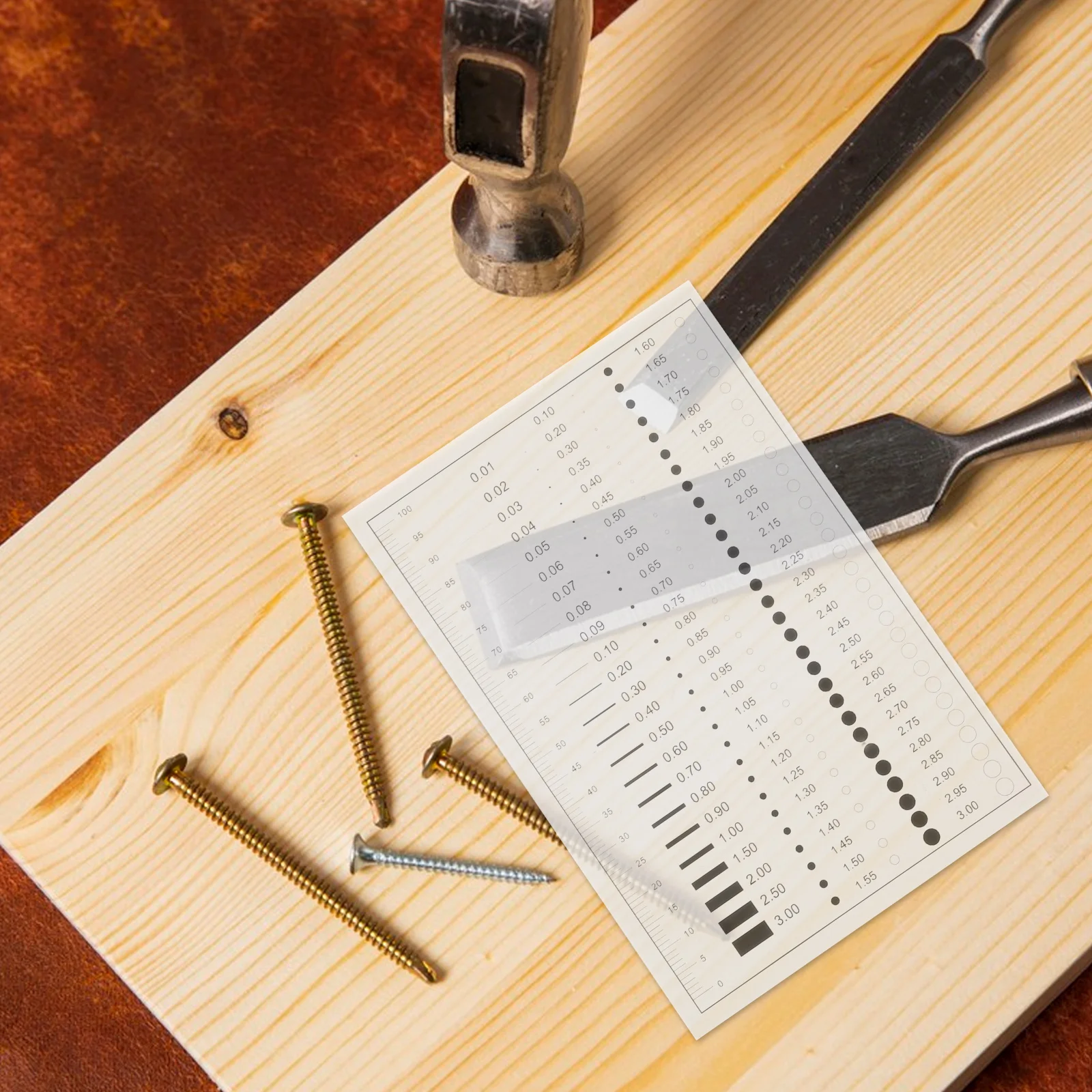 Scratch Width Ruler High Precision Line Defects Measure Estimation Chart Tool Measuring Gauge