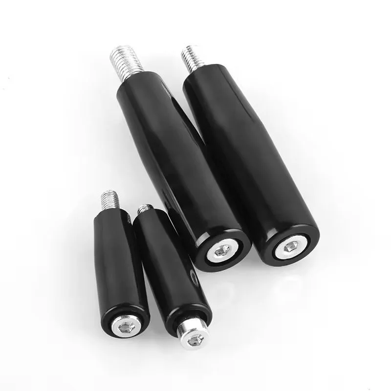 1-10Pc M6 M8 M10M12 회전 핸들 베이클라이트 핸드휠 스루홀 스트레이트 핸들 분리형 로드 머신 고정형 플라스틱 핸들
