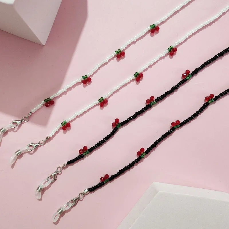 

Cute Eyeglasses Chain Fruit Cherry Glasses Chain Outside Sunglasses Accessory Necklace Gift Mask Hanging Rope Glasses Chains