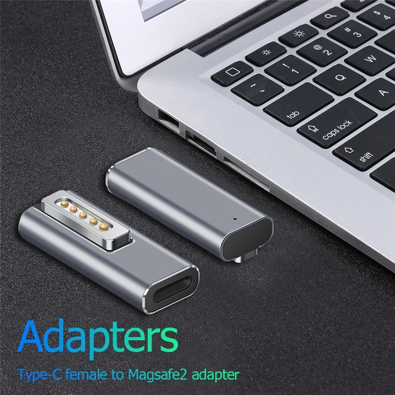 맥북 에어 프로용 마그네틱 USB C 어댑터, 맥세이프 2 커넥터, PD 고속 충전 어댑터, C타입/DC5521