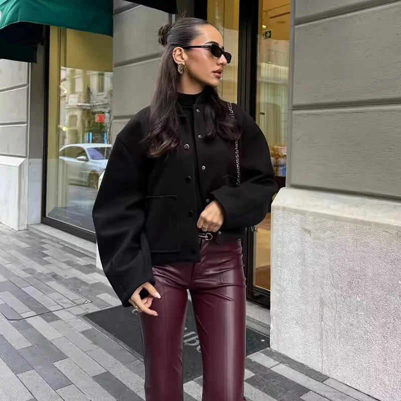 2025 Chic Casual Bomber Jackets For Women Long Sleeve Oversized Autumn Jacket Coats Fashion Streetwear New Outerwear ﻿