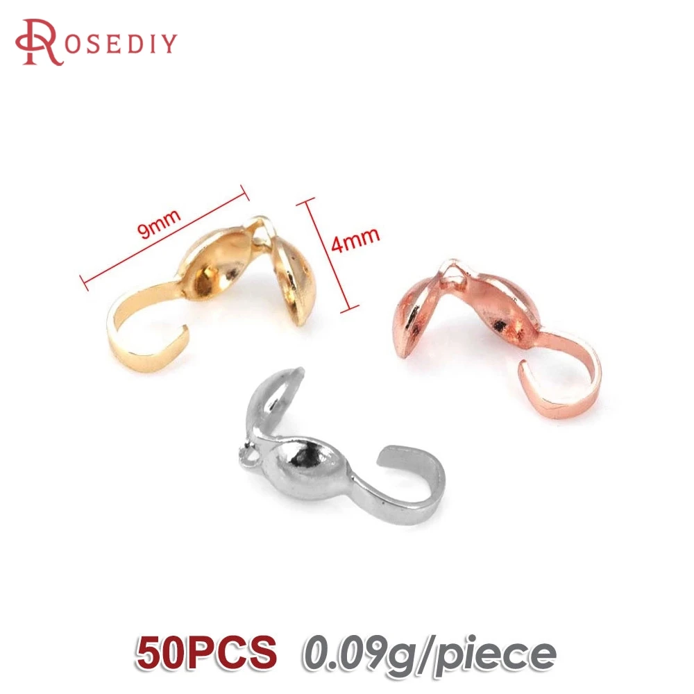 18K Gold Color Brass Wire and Thread Cover Clasps