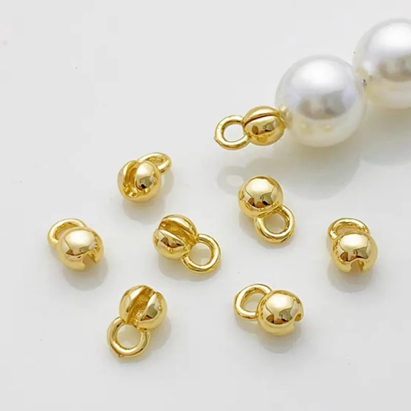 DIY Necklace Wrap Wire Connection Buckle Bracelet Bead Tip Chain Connector Jewelry End Link Button Ornament Coupling Lock Catch