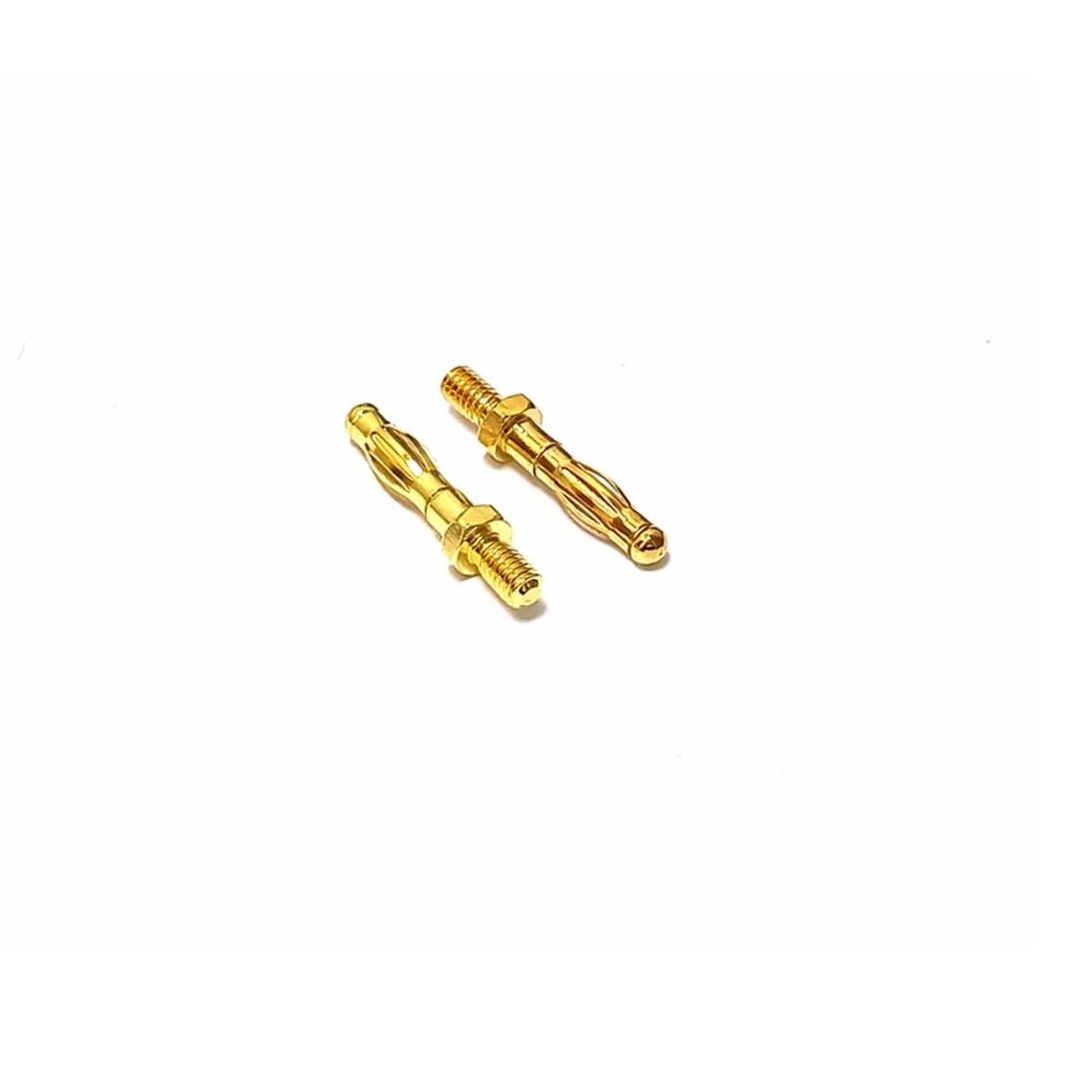 바나나 플러그 패널 마운트, 4mm, 순수 구리 수/암/금 도금 커넥터 잭, M4 스레드, 50 개