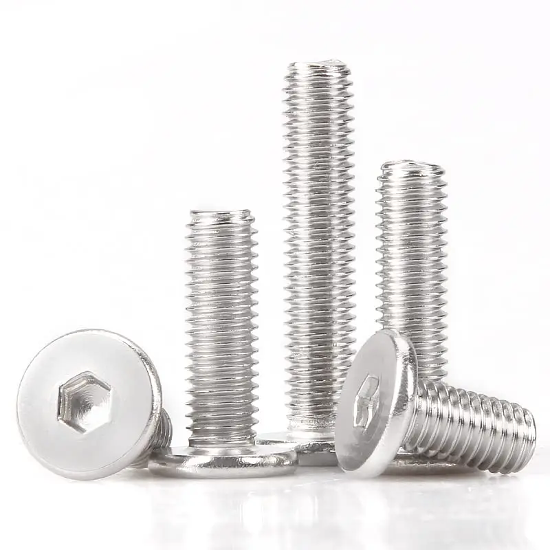M1.6 M2 M2.5 M3 M4 M5 M6 M8 Hex Hexagon Socket Ultra Thin Flat Wafer Allen Head Screw Bolt A2-70 304 Stainless Steel