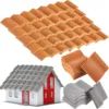 200Pcs Roof Tiles Building Set Miniature Tiles Mini Dollhouse Shingles Fake Tile Landscape Garden Diorama Roofing 2