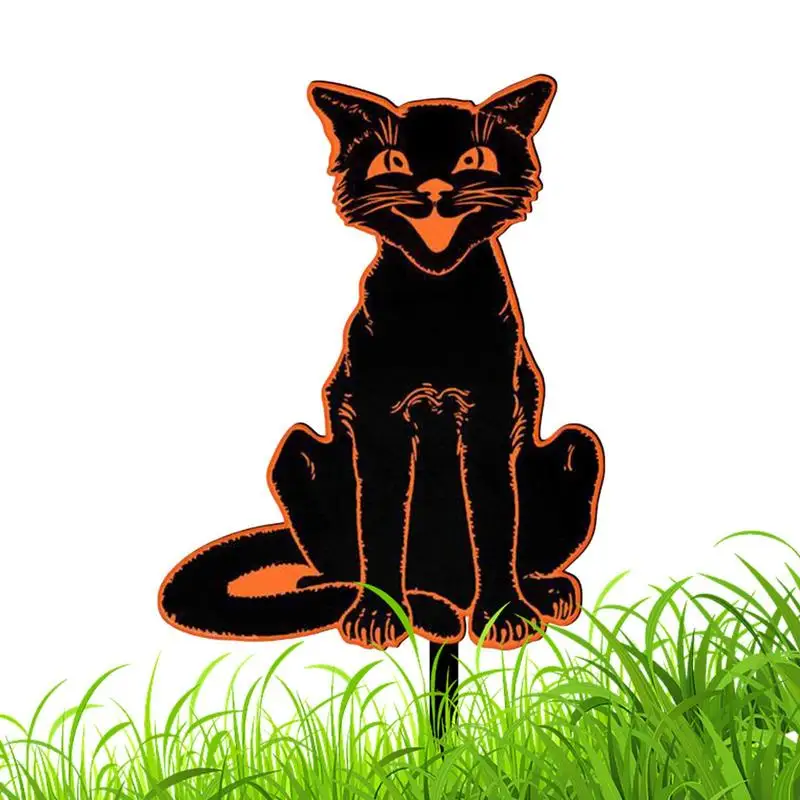 

Black Cat Garden Decoration Acrylic Black Cat Yard Decoration Wear Resistant Black Cat Decoration Acrylic Yard Art Decor For
