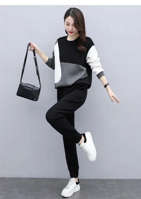 Tuta Donna 2 Pezzi Autunno Inverno - Maglione Manica Corta E Pantaloni Gamba Larga - Viscosa E Poliestere - Foto 6