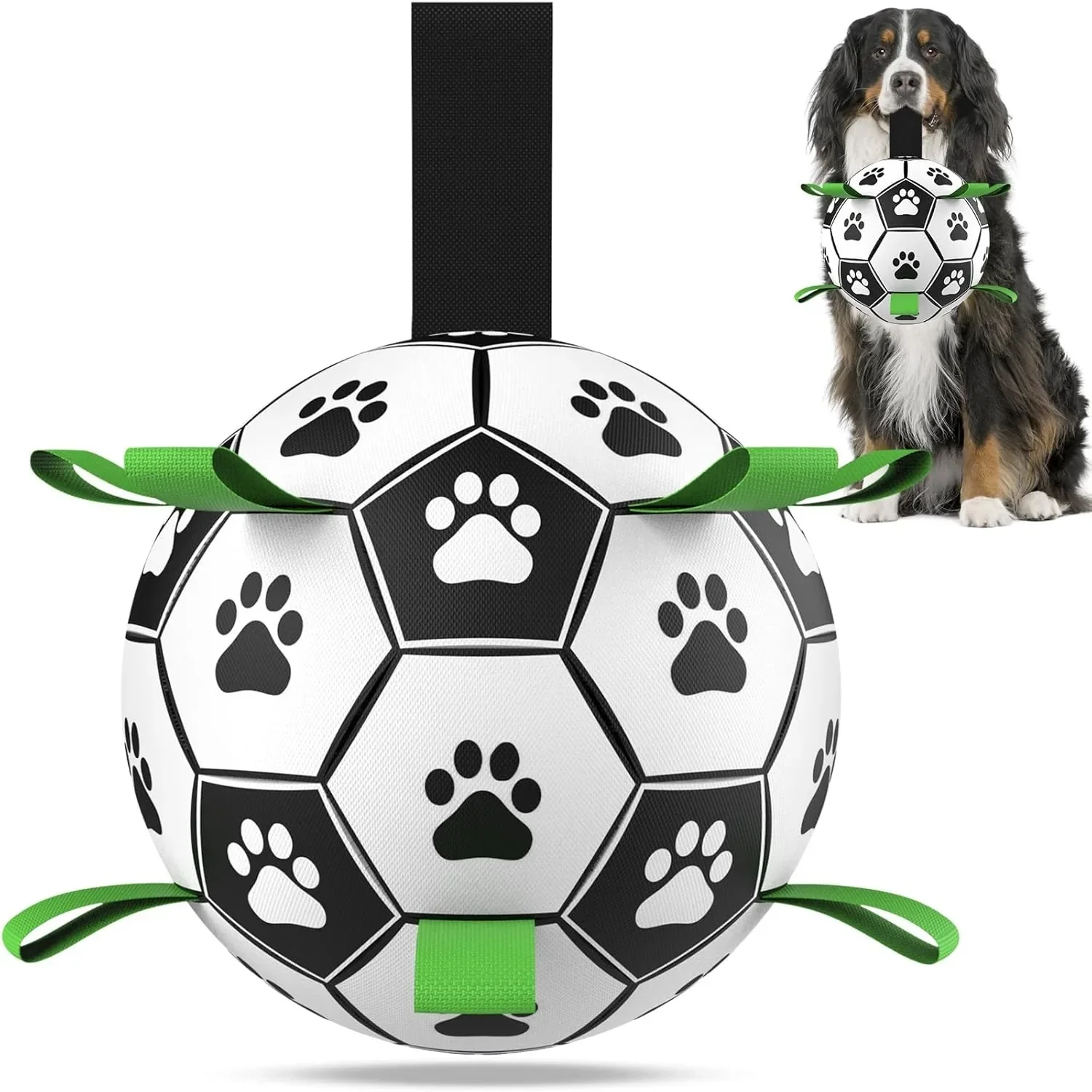 Dog Toys Extra Large Soccer Ball with Straps,Interactive Dog Toys,Durable Balls for Large Dogs