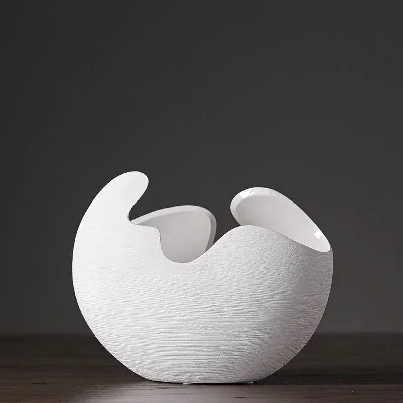 Ceramic Vases for Flowers Home Decoration Nordic Creative Modern White Eggshell Shape Household Natural Enjoy Slow Living 6