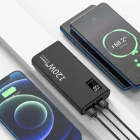 Супер быстрый внешний аккумулятор 120 Вт, 20000 мАч, зарядка аккумулятора большой емкости, портативный внешний аккумулятор для Samsung Huawei — изображение 4