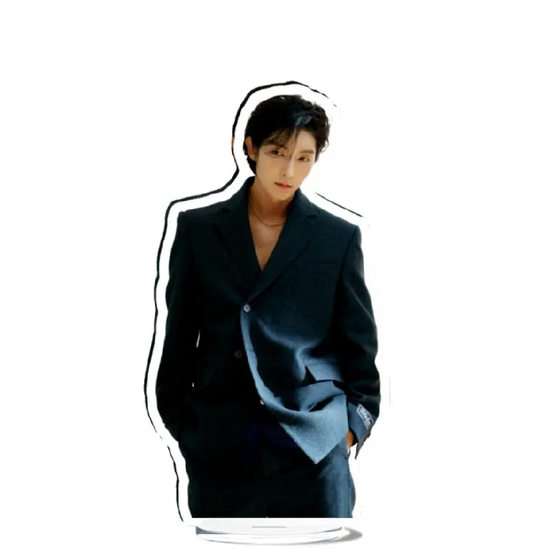 Lee Jun Ki 탄창 커버 포스터, 스탠드 업 Li Zhunji 라이프 스타일 사진 아크릴 휴머노이드 정지 표지판, 홈 데스크탑 장식 장식품, 15cm