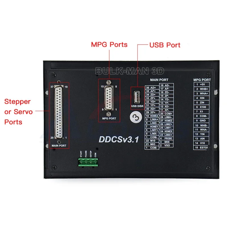 독립형 오프라인 CNC 모션 컨트롤러, CNC 머신 키트용 MPG 핸드휠과 USB 인터페이스 연결, DDCS V3.1, 3 축 4 축